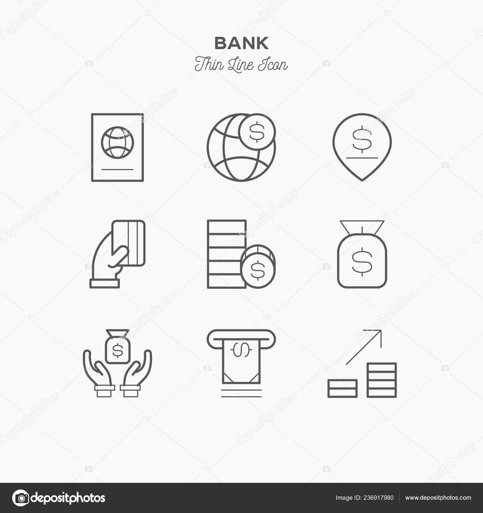 Simple Set Financ!   e Related Vector Line Icons Contains Icons - 